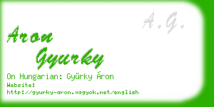 aron gyurky business card
